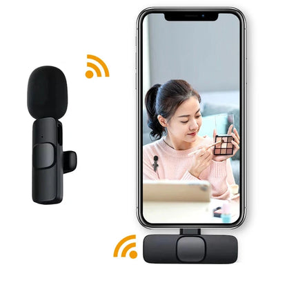 Microphone Lavalier Sans Fil – Mini Microphone pour iPhone et Android